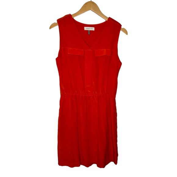 Amour Vert Kiara silk sleeveless dress tangerine size medium - Picture 1 of 11